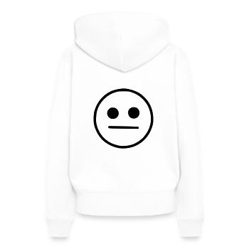 Emoji sketch neutral black - Women’s Premium Organic Hoodie - white - Back - Julia (174cm)