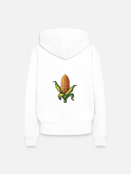 Mais Pixel Gamer - Frauen Premium Bio Hoodie - Weiß