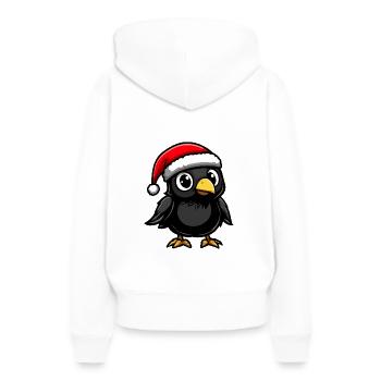 Raven Crow Noël - Sweat à capuche Premium bio Femme - blanc - Dos - Julia (174cm)