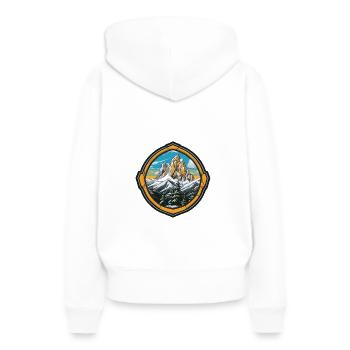 Berge Eisberge Natur - Frauen Premium Bio Hoodie - Weiß - Hinten - Julia (174cm)