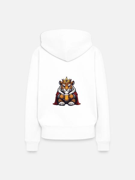 Tiger Bier Lustig - Frauen Premium Bio Hoodie - Weiß
