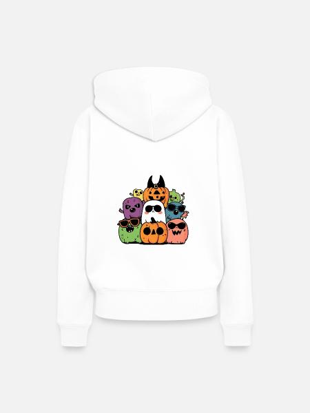 Halloween Party Figuren Cool - Frauen Premium Bio Hoodie - Weiß