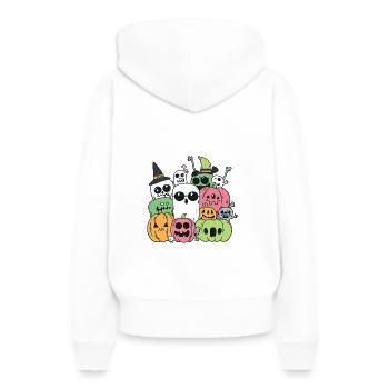 Halloween Party Figuren - Frauen Premium Bio Hoodie - Weiß - Hinten - Julia (174cm)