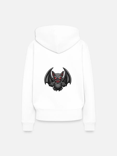 Fledermaus Halloween Blutsauger - Frauen Premium Bio Hoodie - Weiß