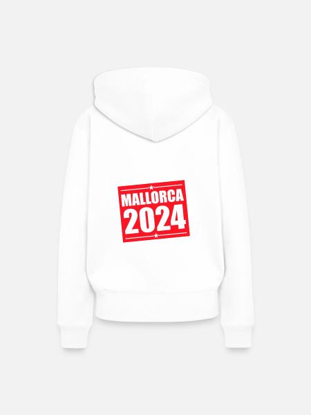 Majorka 2024 - Ekologiczna damska bluza z kapturem Premium - biały