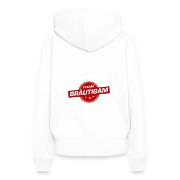 Team Bräutigam Hochzeitsfeier Hochzeit - Frauen Premium Bio Hoodie - Weiß - Hinten - Julia (174cm)