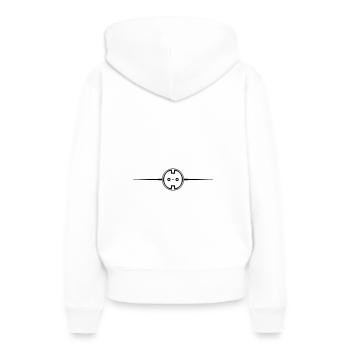 Steckdose Element Symbol - Frauen Premium Bio Hoodie - Weiß - Hinten - Julia (174cm)