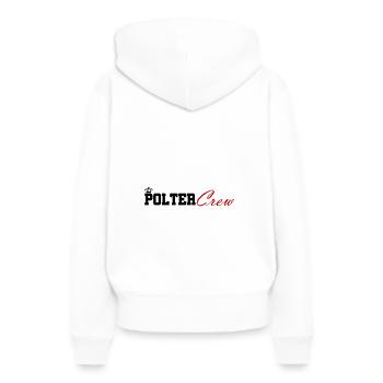Polter Crew Fiançailles Mariage - Sweat à capuche Premium bio Femme - blanc - Dos - Julia (174cm)