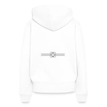Steckdose Element Symbol - Frauen Premium Bio Hoodie - Weiß - Hinten - Julia (174cm)
