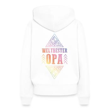 Weltbester Opa - Frauen Premium Bio Hoodie - Weiß - Hinten - Julia (174cm)