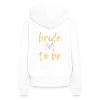 Mariée à être - Sweat à capuche Premium bio Femme - blanc - Dos - Julia (174cm)