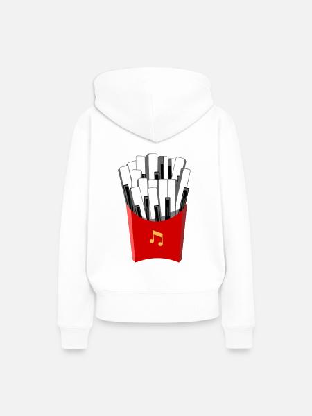 Klavier Keyboard Flügel - Frauen Premium Bio Hoodie - Weiß