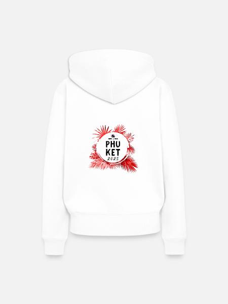 Phuket 2025 Bunt - Frauen Premium Bio Hoodie - Weiß