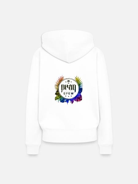 Prag Crew Bunt - Frauen Premium Bio Hoodie - Weiß