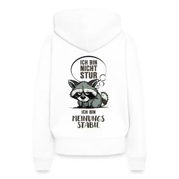 Ich Bin Nicht Stur - dunkel - Frauen Premium Bio Hoodie - Weiß - Hinten - Julia (174cm)
