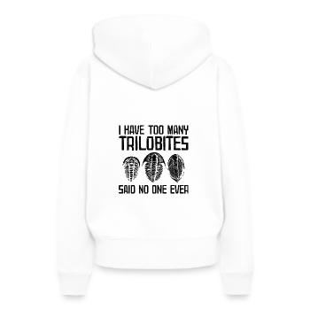 Fossils Collect Paleontologists Fossil Gifts - Women’s Premium Organic Hoodie - white - Back - Julia (174cm)