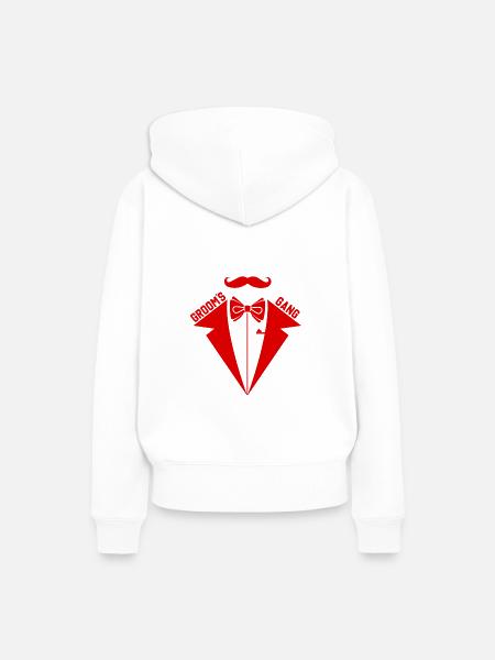 Team Groom - Frauen Premium Bio Hoodie - Weiß