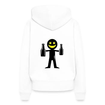 Bière Stick Figure - Sweat à capuche Premium bio Femme - blanc - Dos - Julia (174cm)