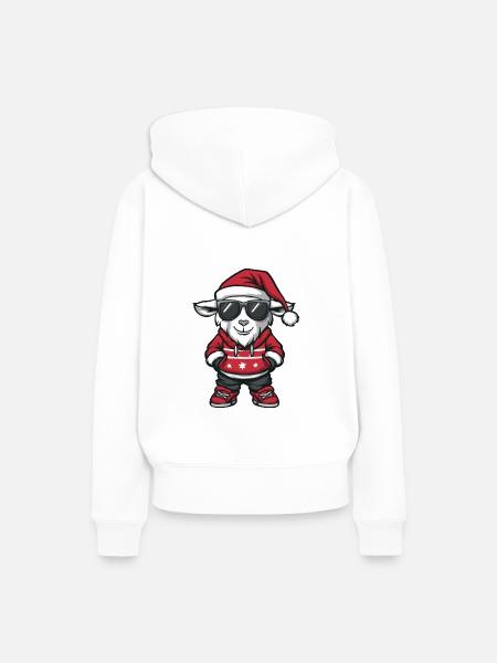 Ziege Weihnachten X-Mas - Frauen Premium Bio Hoodie - Weiß