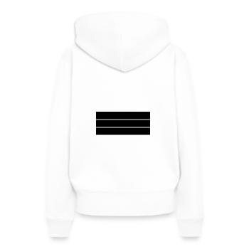 schlichtes Geometriemotiv - Frauen Premium Bio Hoodie - Weiß - Hinten - Julia (174cm)