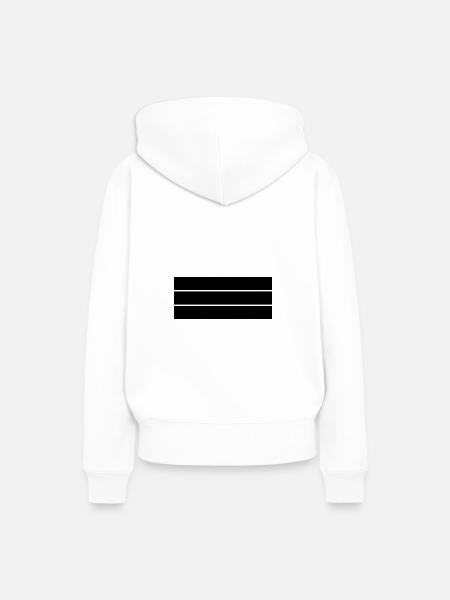 schlichtes Geometriemotiv - Frauen Premium Bio Hoodie - Weiß