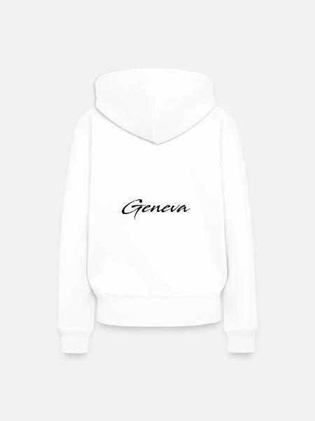 Geneva - Frauen Premium Bio Hoodie - Weiß