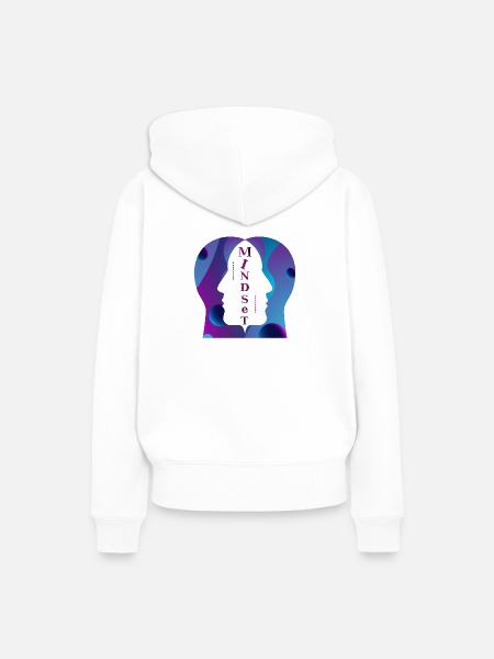 Positive Einstellung - Frauen Premium Bio Hoodie - Weiß