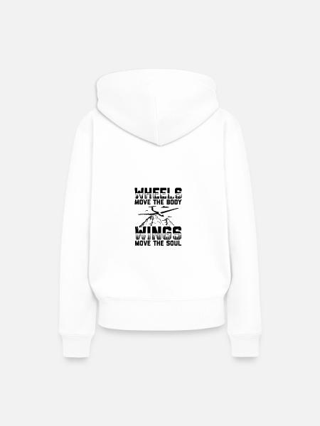Segelflieger Geschenke - Segelflug Thermik Spruch - Frauen Premium Bio Hoodie - Weiß