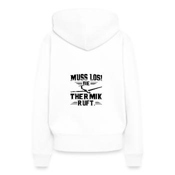 Segelflug Segelflieger Segelfliegen Segelflugzeug - Frauen Premium Bio Hoodie - Weiß - Hinten - Julia (174cm)