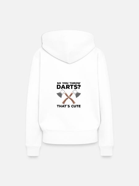Axtwerfen - Frauen Premium Bio Hoodie - Weiß