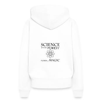 Scientifique - Sweat à capuche Premium bio Femme - blanc - Dos - Julia (174cm)