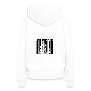 Arm Wrestling - Frauen Premium Bio Hoodie - Weiß - Hinten - Julia (174cm)