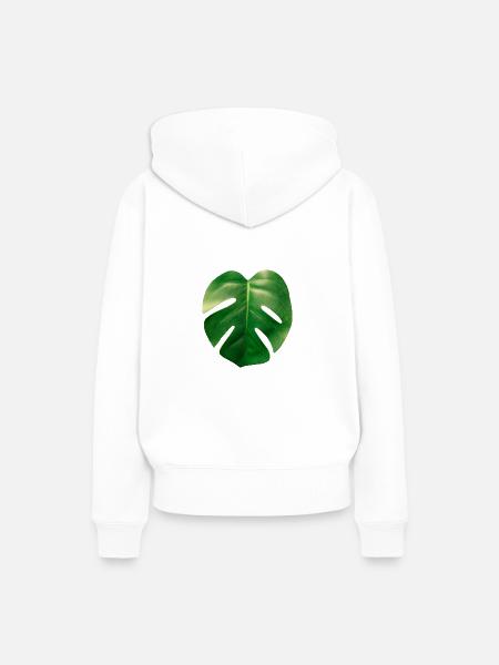 Blatt - Frauen Premium Bio Hoodie - Weiß