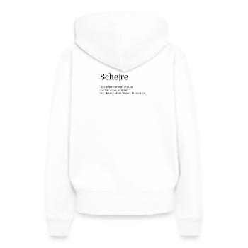 Ciseaux - Sweat à capuche Premium bio Femme - blanc - Dos - Julia (174cm)