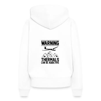 Mouches thermiques | Cadeaux planeurs planeurs - Sweat à capuche Premium bio Femme - blanc - Dos - Julia (174cm)