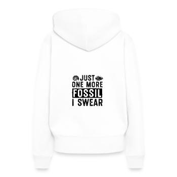 Fossiles cadeau | Collectionneur de fossiles Paléontologue - Sweat à capuche Premium bio Femme - blanc - Dos - Julia (174cm)