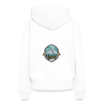 Alpen Ski Eisberge Berge - Frauen Premium Bio Hoodie - Weiß - Hinten - Julia (174cm)