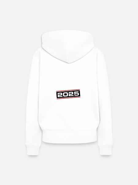 2025 Jahr - Frauen Premium Bio Hoodie - Weiß