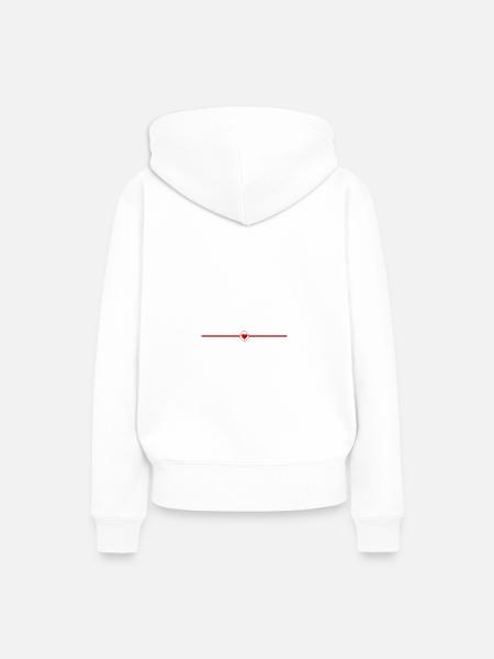 Herz Element - Frauen Premium Bio Hoodie - Weiß