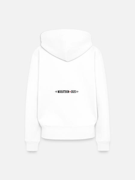 Marathon 2025 - Frauen Premium Bio Hoodie - Weiß