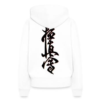 Karaté Kyokushin Arts Martiaux Arts Martiaux Arts Martiaux - Sweat à capuche Premium bio Femme - blanc - Dos - Julia (174cm)