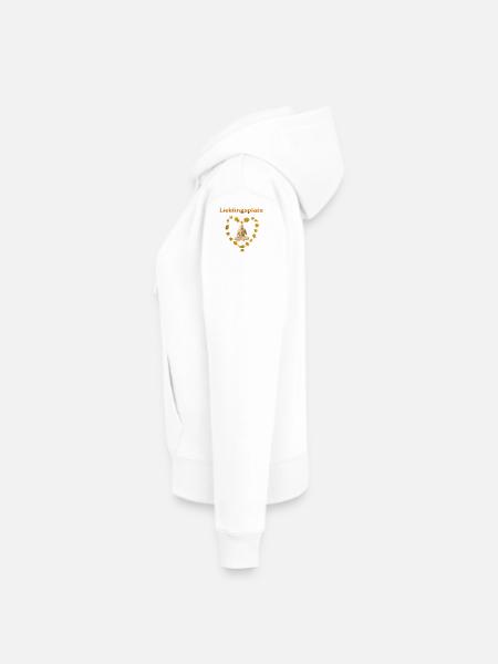 Lieblingsplatz Goldlesekreis - Frauen Premium Bio Hoodie - Weiß