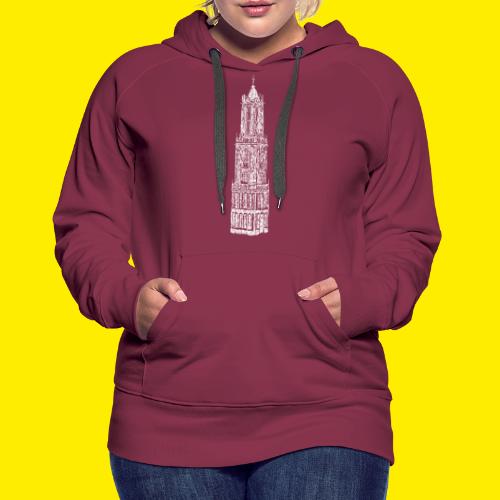 Utrecht Domtoren in line-art - Vrouwen Premium hoodie