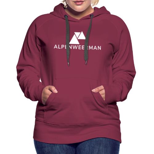 logo alpenweerman wit - Vrouwen Premium hoodie