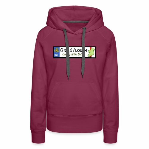 CO. LOUTH, IRELAND: licence plate tag style decal - Women's Premium Hoodie
