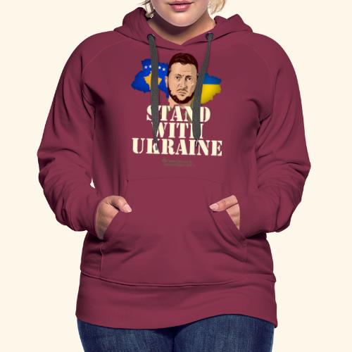 Stand with Ukraine Kosovo T-Shirt Design - Frauen Premium Hoodie
