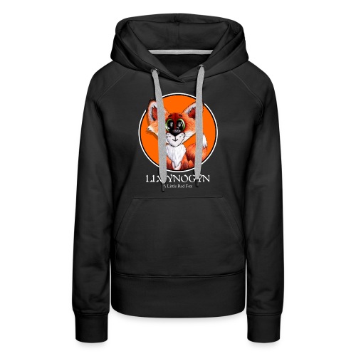 llwynogyn - a little red fox (white) - Bluza damska Premium z kapturem
