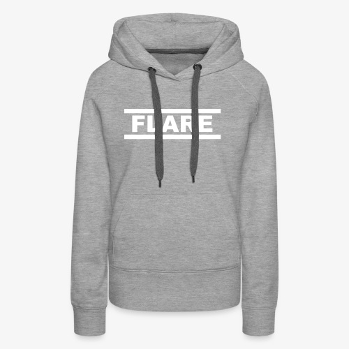Black Hoodie - White logo - FLARE - Vrouwen Premium hoodie