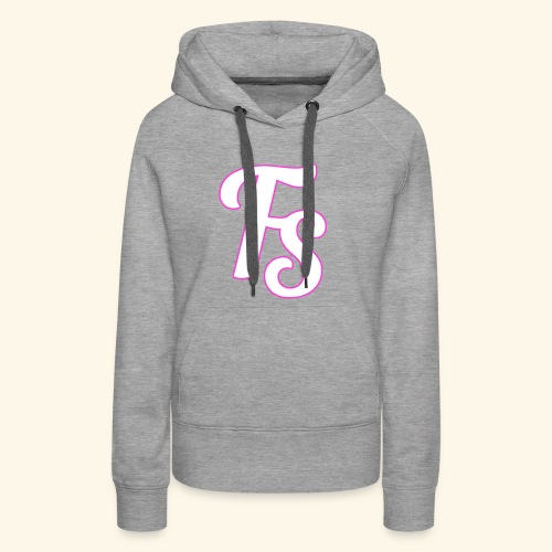 fs logo met een roze out line - Vrouwen Premium hoodie