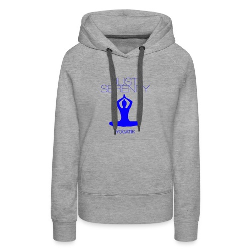 yogatyk blue - Sweat-shirt à capuche Premium pour femmes